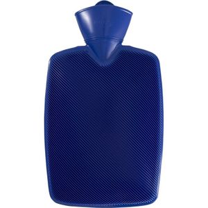 Warm water kruik donker blauw 1,8 liter van kunststof