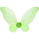 Fiestas Guirca Verkleed vleugels vlinder - groen - kinderen - Carnavalskleding/accessoires