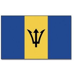 Gevelvlag/vlaggenmast vlag Barbados 90 x 150 cm
