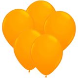16x stuks Neon fel oranje latex ballonnen 25 cm