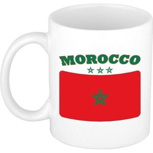 Beker / mok met vlag van Marokko 300 ml