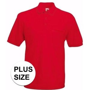 Grote maten Bedrijfskleding rood poloshirt katoenblend