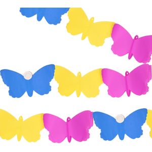 Vlinder dieren voorjaar thema slinger 400 cm van papier
