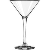4x Cocktailglazen / martiniglazen 250 ml + cocktailshaker semi-matte 550 ml RVS