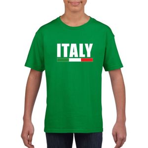 Italiaanse supporter t-shirt groen voor kinderen