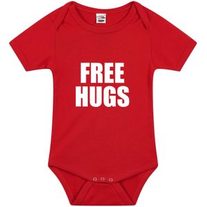 Free hugs kraamcadeau rompertje rood jongens en meisjes