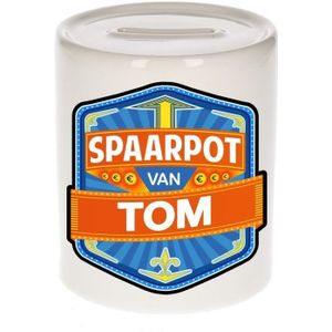 Vrolijke kinder spaarpot voor Tom