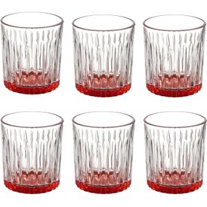 Luxe Exotic Collection Drinkglazen set 12x stuks op oranje basis 330 ml