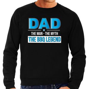 Barbecue cadeau sweater the bbq legend zwart voor heren - bbq truien