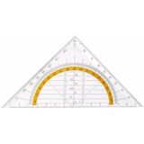 Voordeelset van 5x stuks geo driehoek met liniaal 14 cm