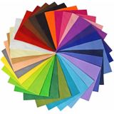 90x vellen vilt multipack in 30 verschillende kleuren 20 x 15 cm