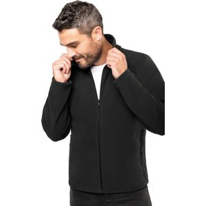 Fleece vest met rits - zwart - warme sweater - trui - heren - polyester