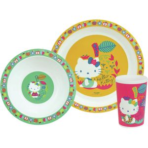 Kinder ontbijt set Hello Kitty 3-delig van kunststof