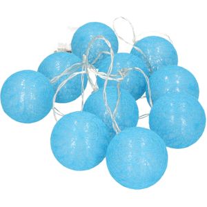 Krist+ verlichting snoer - 10 bollen - blauw- 200 cm- batterij