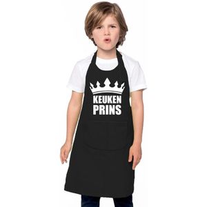 Keukenprins schort - Zwart - Jongens - Keukenschort kind