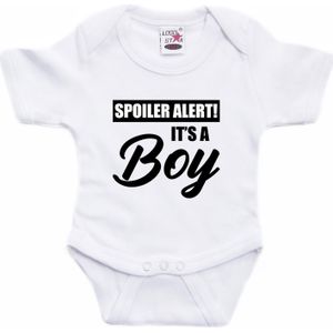 Spoiler alert boy gender reveal rompertje wit jongens