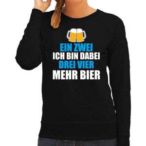 Apres ski trui Ein Zwei Drei Bier zwart  dames - Wintersport sweater - Foute apres ski outfit