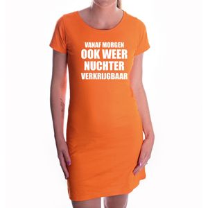 Oranje morgen nuchter verkrijgbaar dress - Koningsdag jurkje voor dames