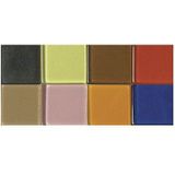 615x stuks Transparante mozaiek steentjes mix kleuren 1 x 1 cm