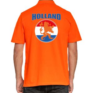 Grote maten oranje fan poloshirt / kleding Holland met oranje leeuw EK/ WK voor heren