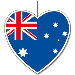 Australie hangdecoratie harten 14 cm