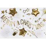 2x Merry Christmas kerst feest/party banners letterslingers versiering karton 175 cm