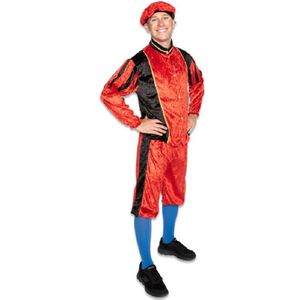 Roetveeg Pieten outfit/kostuum zwart met rood voor dames/heren