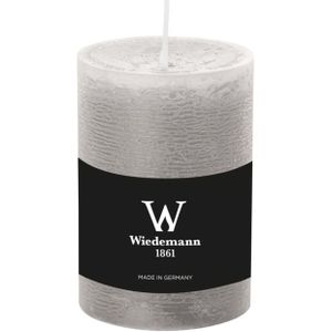 Wiedemann rustieke stompkaars - lichtgrijs - 7 x 10 cm