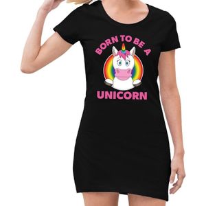 Gaypride born to be a unicorn jurkje zwart dames