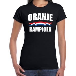Zwart fan shirt / kleding Holland zwart kampioen EK/ WK voor dames