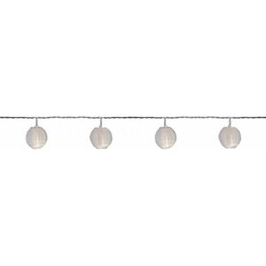 3x Binnen/buiten verlichting lichtsnoer 7,2 meter met warm witte LED lampjes en lantaarns/lampionnen