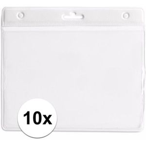 10 witte naamkaartjes houders wit 11,5 x 9,5 cm