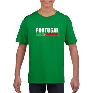 Portugese supporter t-shirt groen voor kinderen