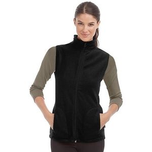 Zwarte fleece bodywarmer winterkleding voor dames