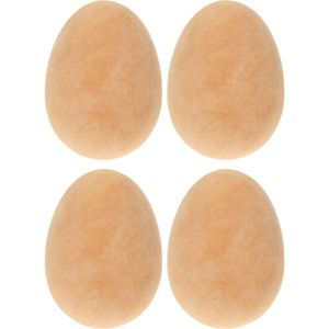 4x stuks fopartikelen stuiterende eieren bruin 5 cm