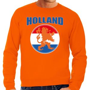 Grote maten oranje fan sweater / trui Holland met oranje leeuw EK/ WK voor heren