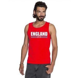 Engeland supporter mouwloos shirt/ tanktop rood heren