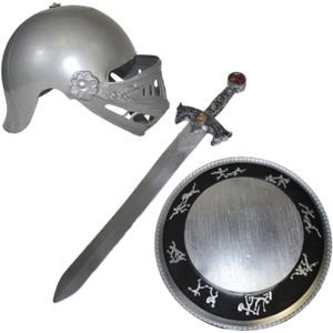 Ridder verkleed set helm zwaard en schild