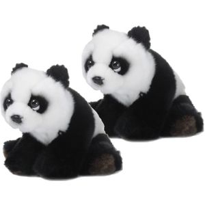 2x stuks wNF knuffel pandabeer floppy 15 cm