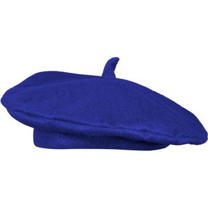 Boland Carnaval verkleed hoed/baret in Franse stijl - blauw - heren/dames - Frankrijk thema
