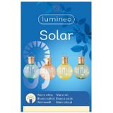 Lampion solar verlichting - 3x - oranje - 11 cm - LED