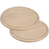 Set van 3x stuks houten serveerplankjes rond 25 cm