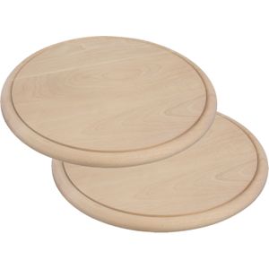 Set van 3x stuks houten serveerplankjes rond 25 cm