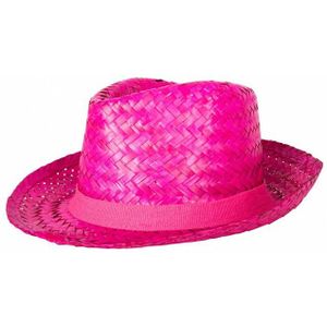PartyXplosion Verkleed hoedje voor Tropical Hawaii Beach party - Stro hoed - volwassenen - Carnaval