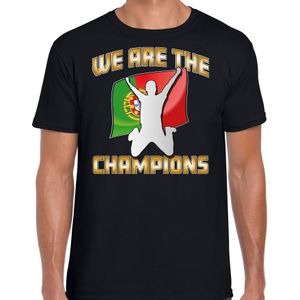Bellatio Decorations Verkleed shirt voor heren - Portugal - zwart - voetbal supporter - themafeest