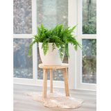 Plantenpot/bloempot in een strakke Scandinavische look wit Dia 20 cm en Hoogte 19 cm