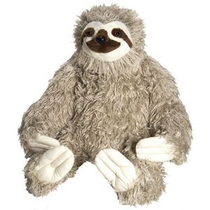 Wild Republic pluche dieren knuffel - luiaard - lichtbruin - 75 cm - grote knuffelbeesten