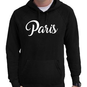 Parijs hooded sweater zwart met Paris bedrukking voor heren