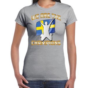 Bellatio Decorations Verkleed shirt voor dames - Zweden - grijs - voetbal supporter - themafeest