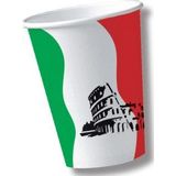 10x stuks papieren Italie/Italiaans thema bekers